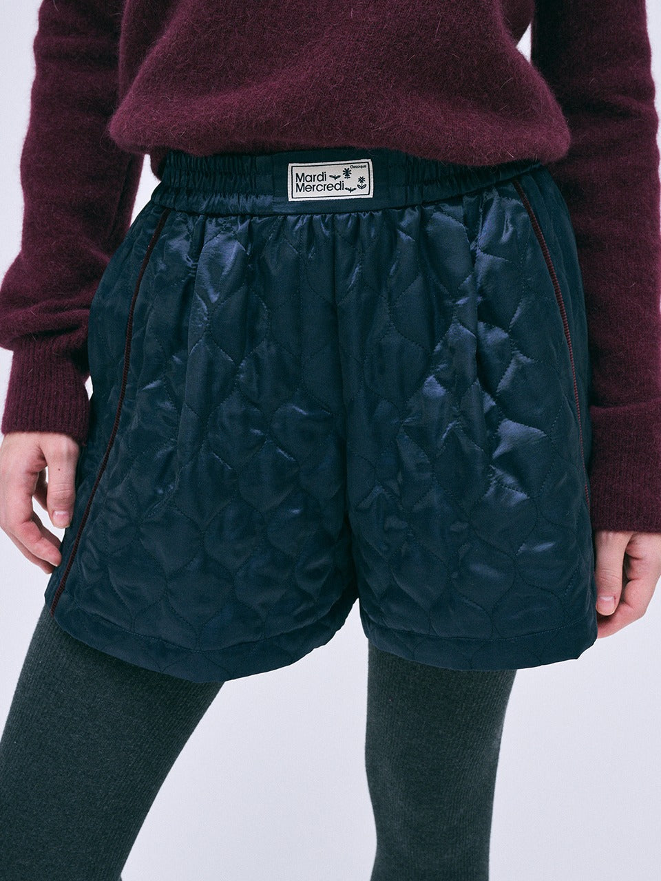 QUILTED SHORTS_NAVY