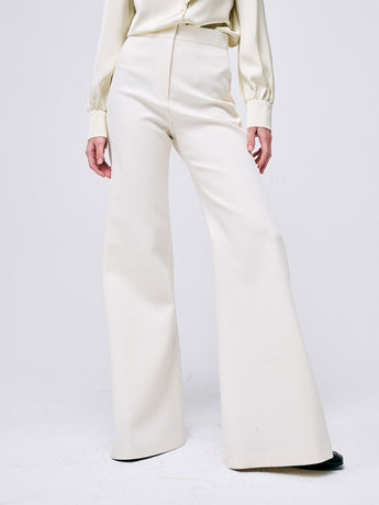 LINE FLARE PANTS_IVORY