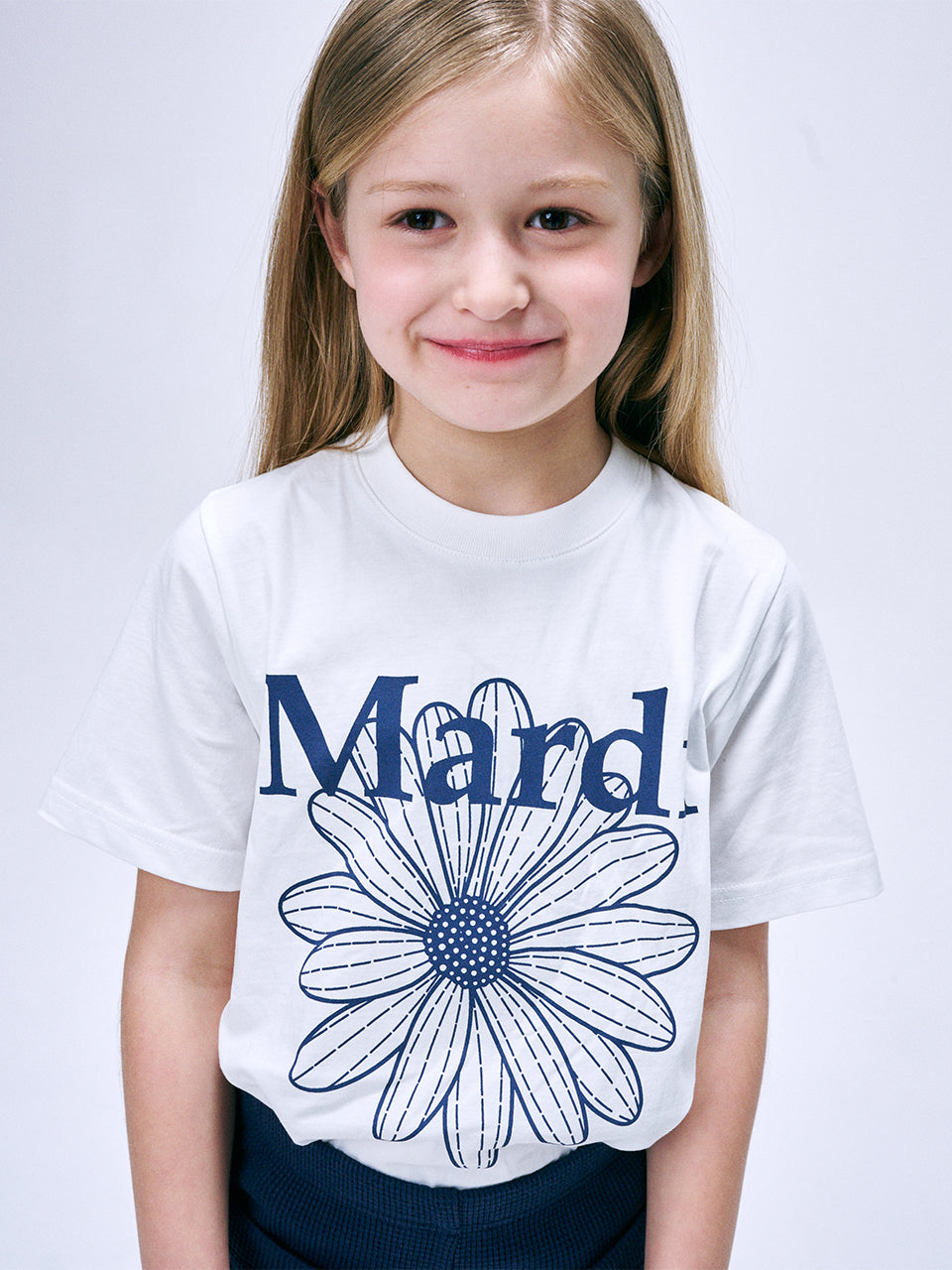 KIDS TSHIRT FLOWERMARDI_IVORY NAVY