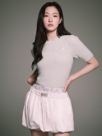 RACCOON BLENDED TOP SHORT SLEEVE SATIN SPADE_BABYBLUE