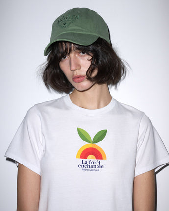 SLIM TSHIRT ENCHANTEE : ORANGE_WHITE