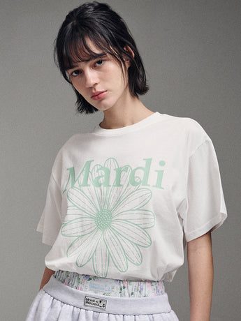 TSHIRT FLOWERMARDI_IVORY MINT
