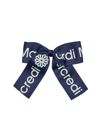 HAIR CLIP LOGO RIBBON_NAVY
