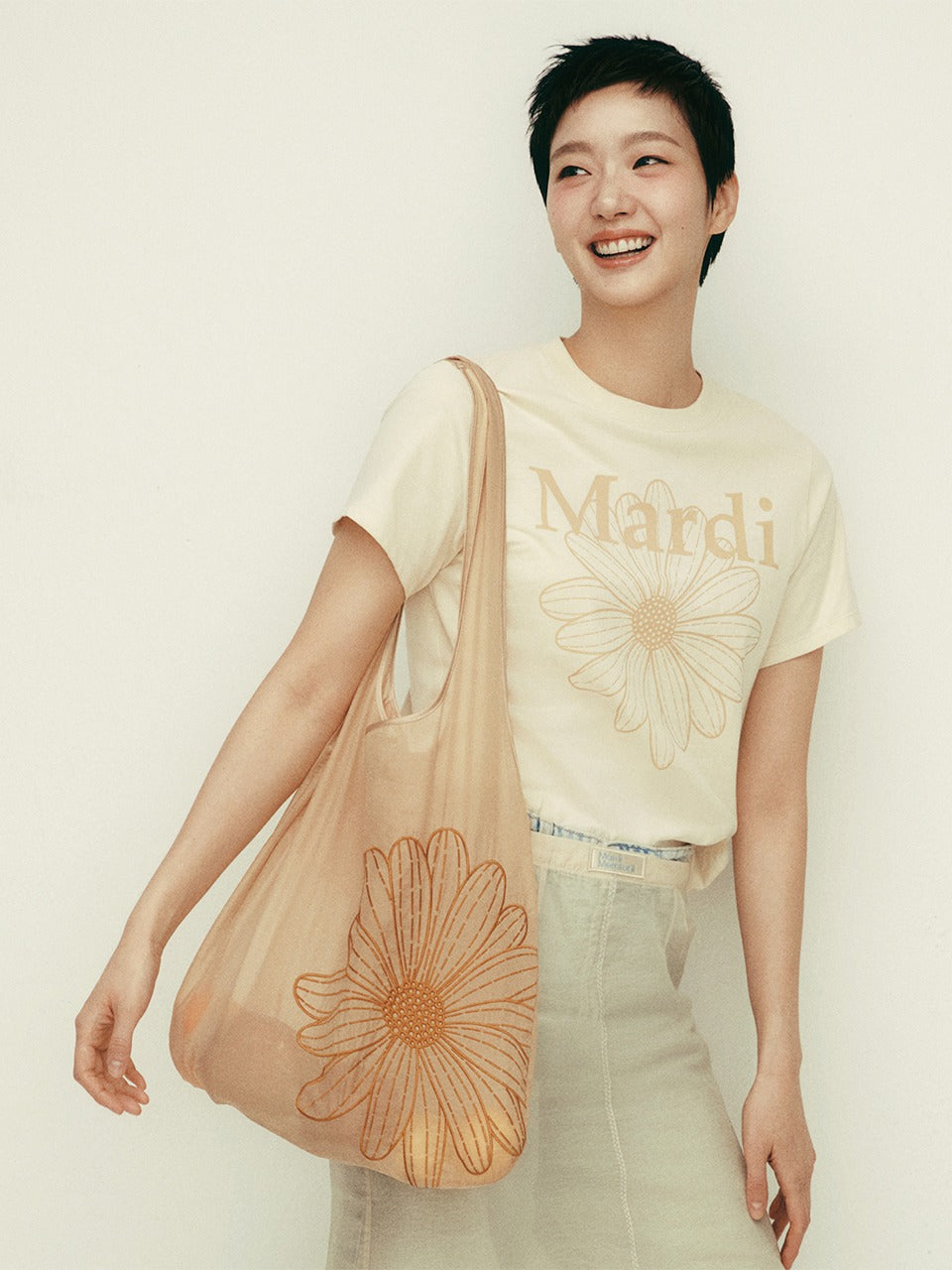 SHEER BAG FLOWER_BEIGE