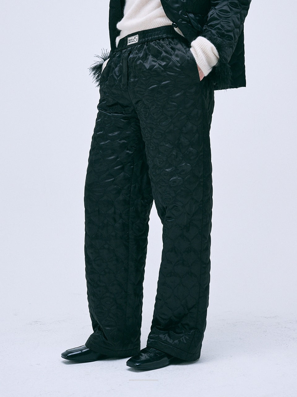 QUILTED PANTS_BLACK
