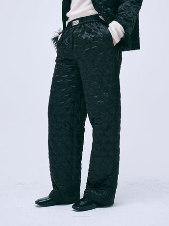 QUILTED PANTS_BLACK