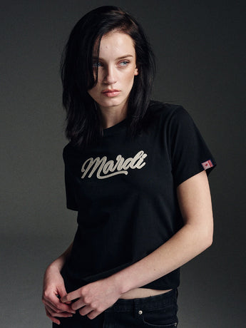 SLIM TSHIRT MARDI VINTAGE LOGO_BLACK IVORY