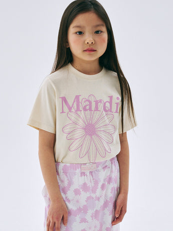 KIDS TSHIRT FLOWERMARDI_BUTTER PINKLAVENDER