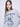 CASHMERE CREW NECK SWING THE TAIL DDANJI PEARL NECKLACE_HEATHER BLUE
