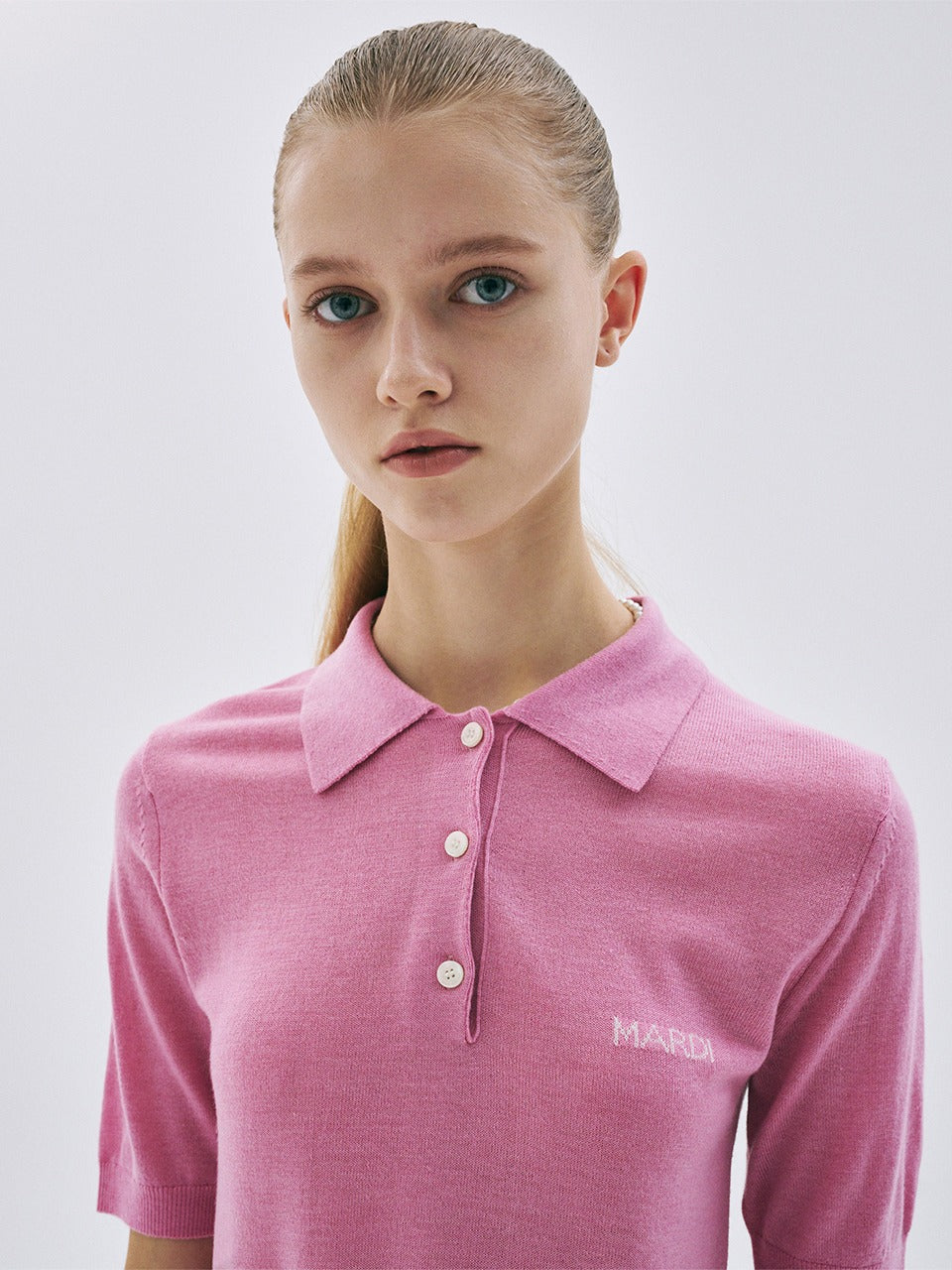 KNIT SLIMFIT SHIRT PIQUET_PINK
