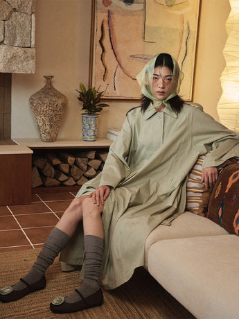 BELTED TRENCH COAT RAGLAN_MINT