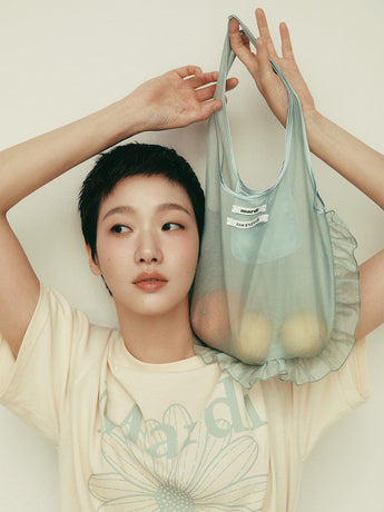 SHEER BAG DOUBLE LABEL FRILL_MINT