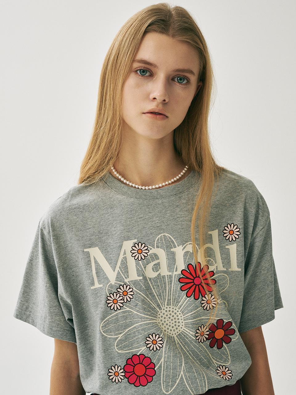TSHIRT FLOWERMARDI BLOSSOM_GREY IVORY