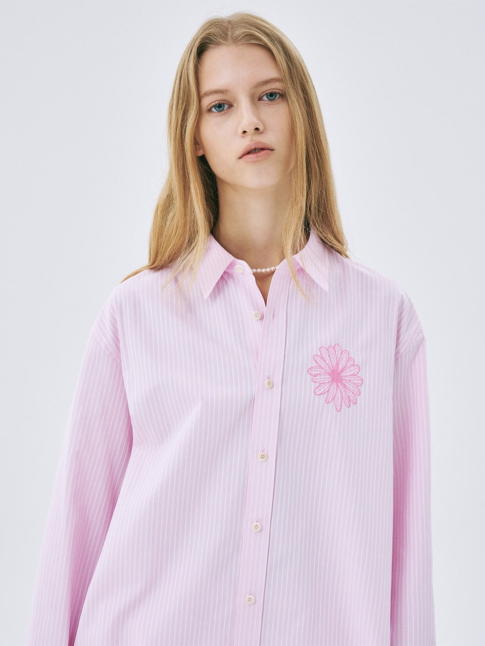 COTTON SHIRT STRIPE_PINK PINK