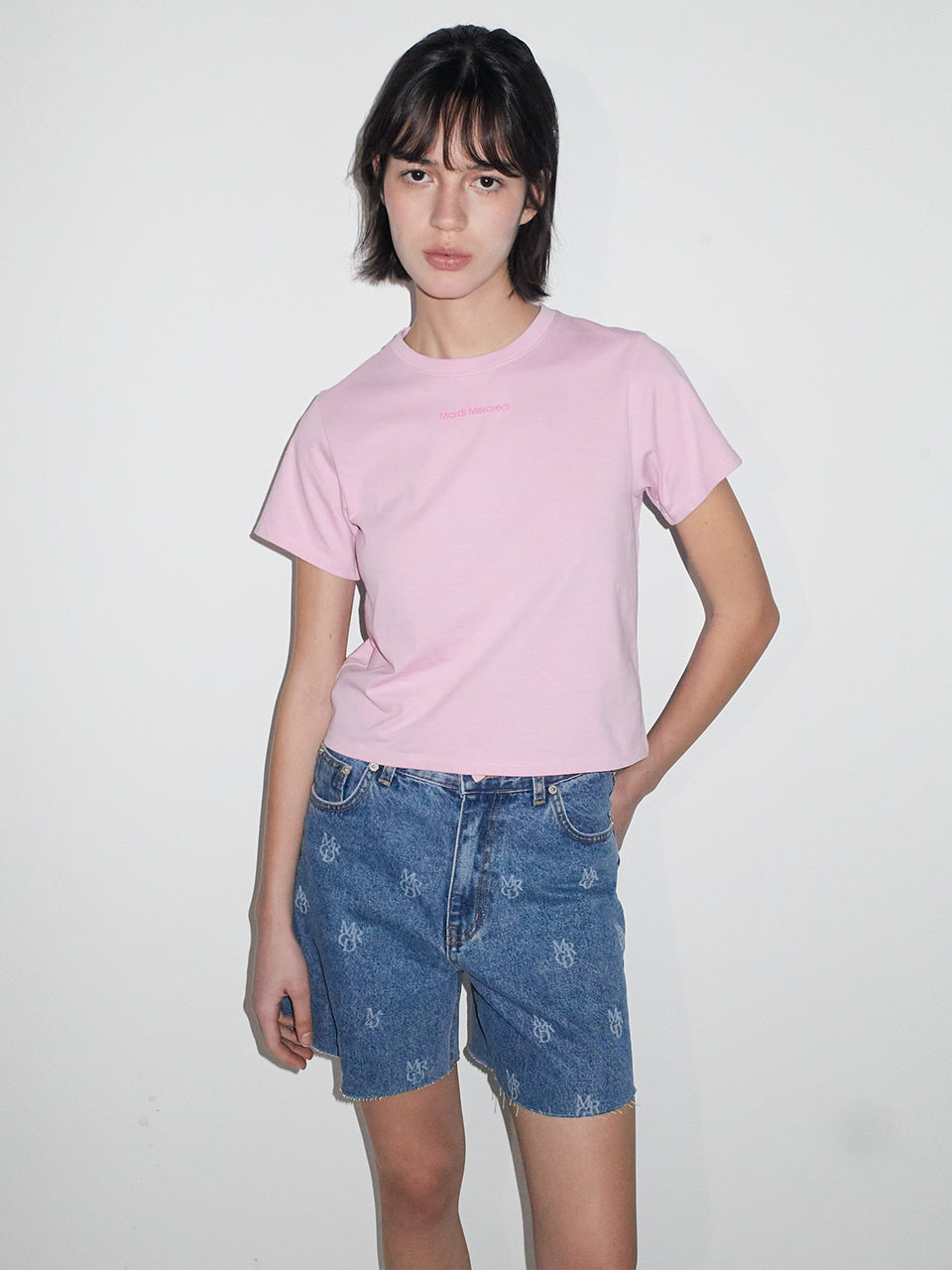 SLIM TSHIRT LOGO ESSENTIAL_PINK VIVIDPINK