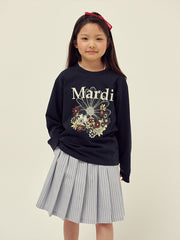 KIDS TSHIRT LONG SLEEVE FLOWERMARDI JARDIN_NAVY IVORY