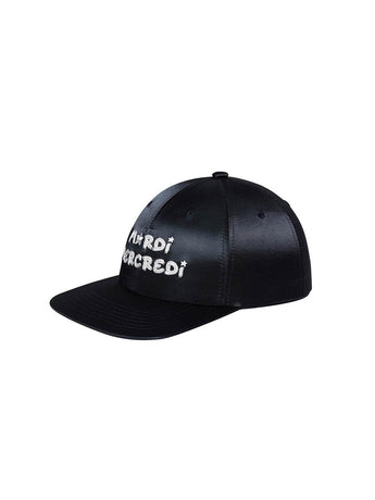 CAP MARDI STAR LOGO SATIN_BLACK IVORY