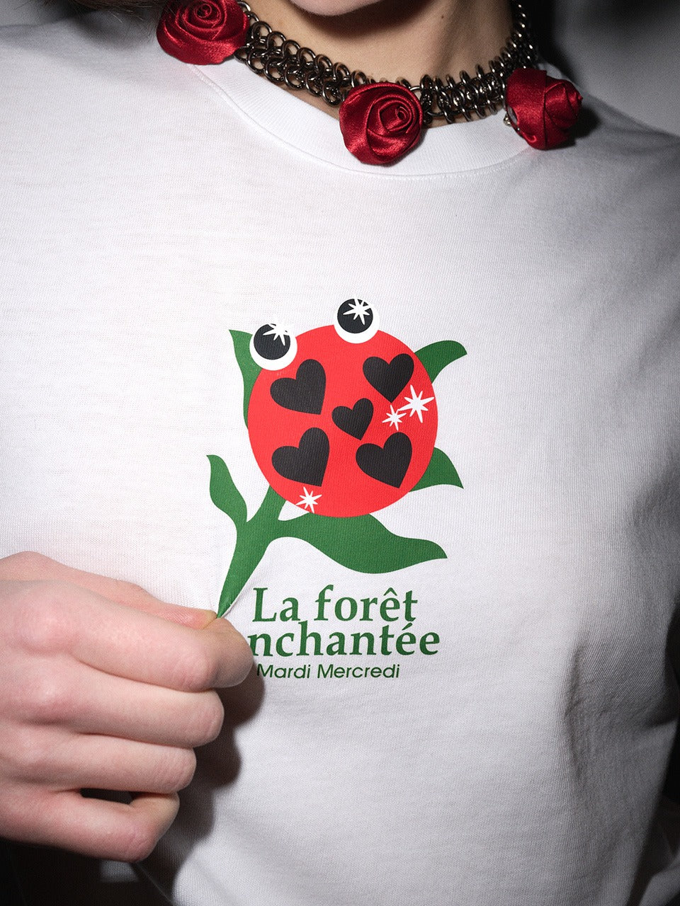 SLIM TSHIRT ENCHANTEE : BEETLE_WHITE