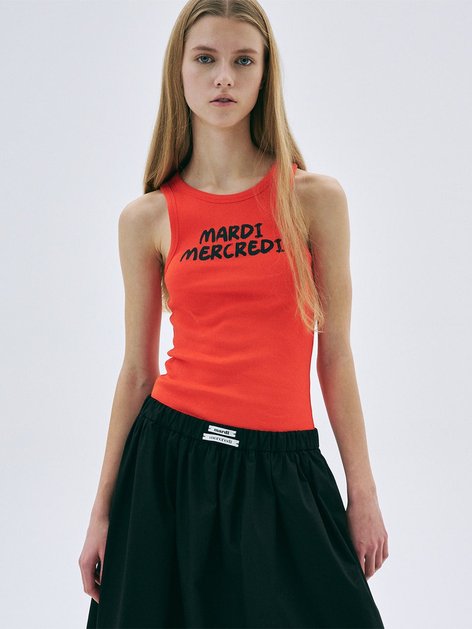 TANK RACER BRUSH LOGO_ORANGE BLACK