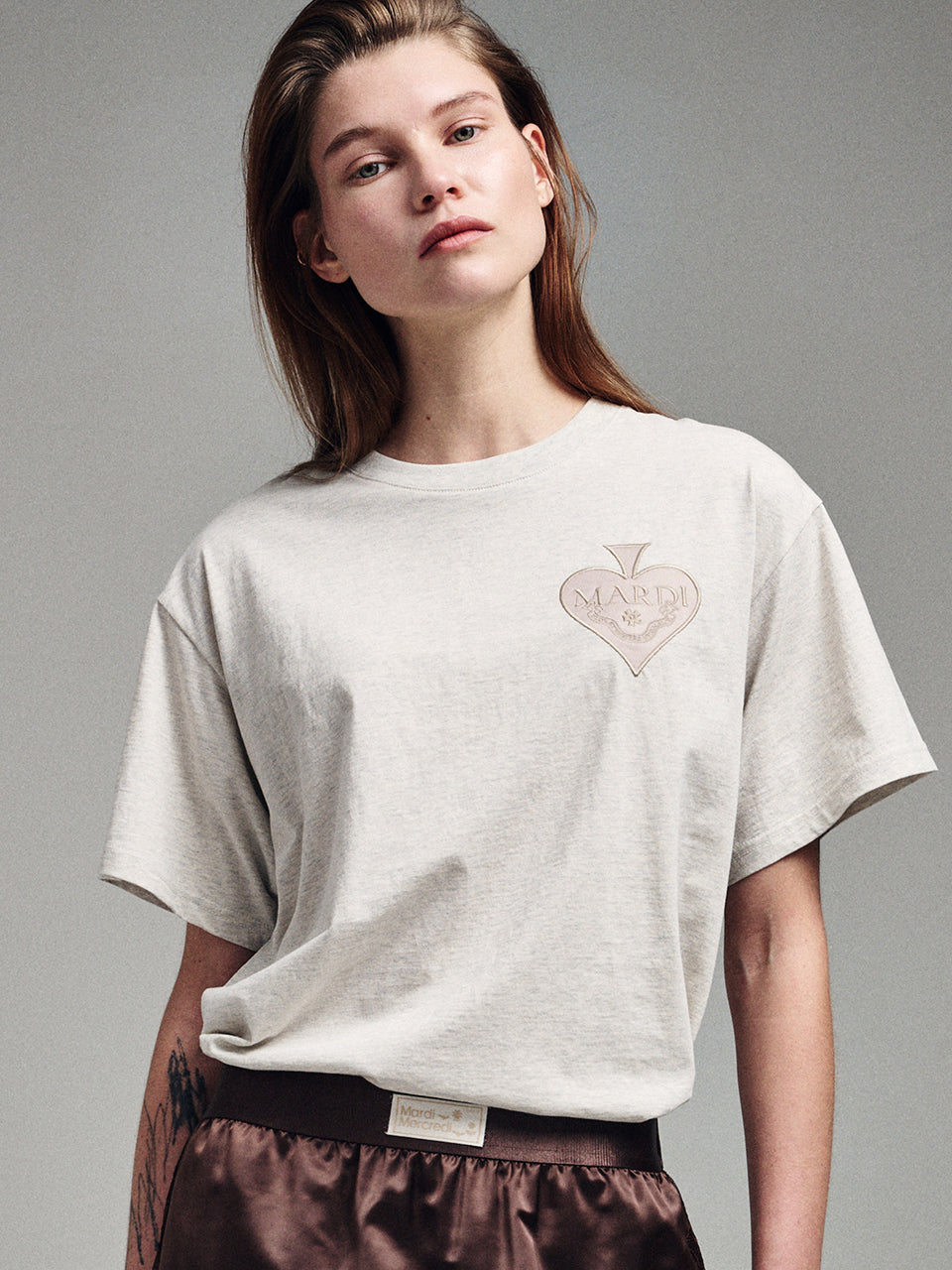 TSHIRT SATIN SPADE_OATMEAL BEIGE