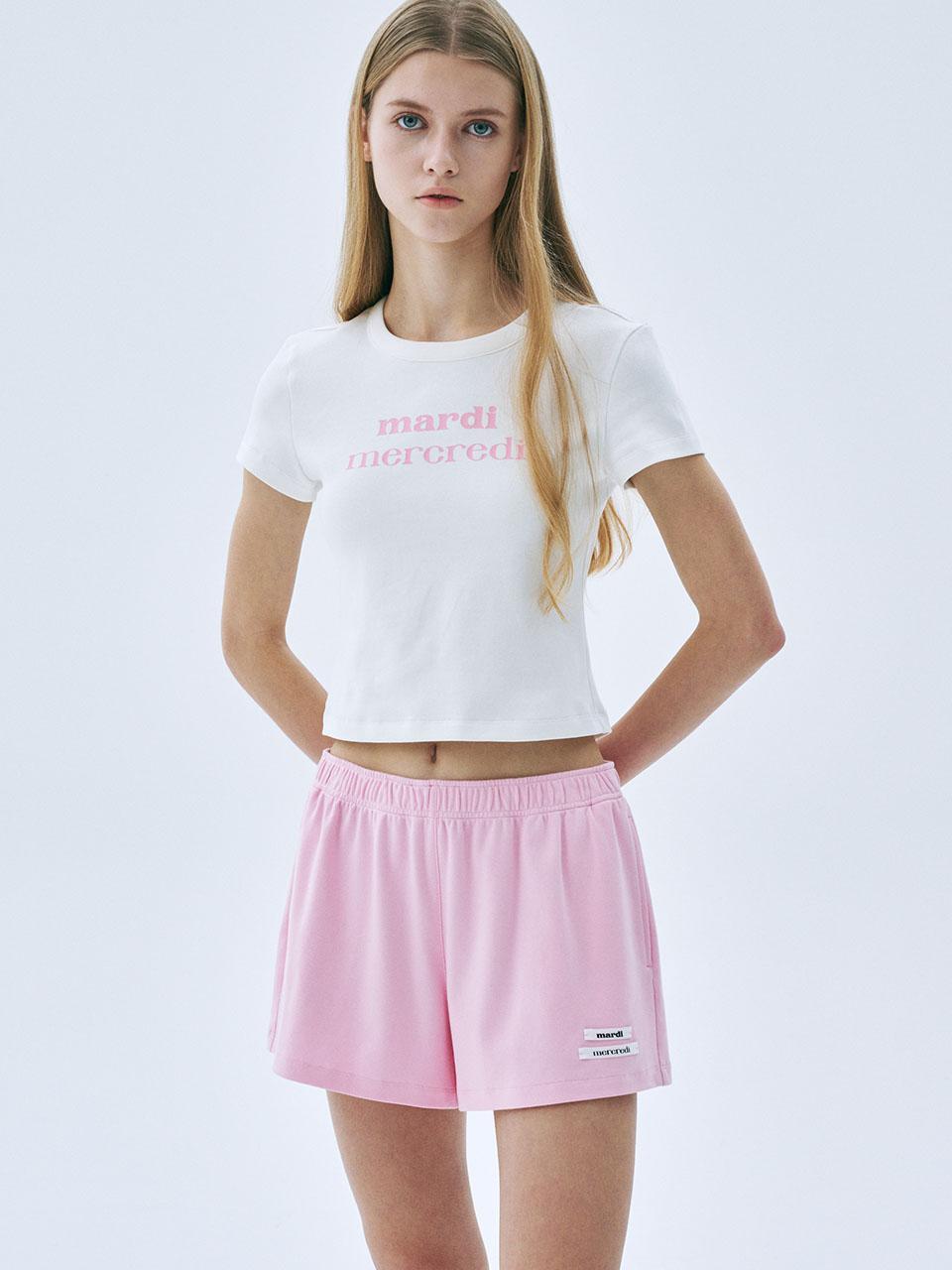 MINI SHORTS DOUBLE LABEL_PINK