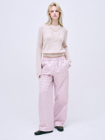 QUILTED PANTS_PINK