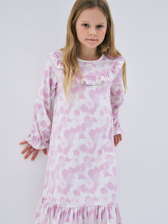 KIDS NIGHT DRESS FLOWER_PINK