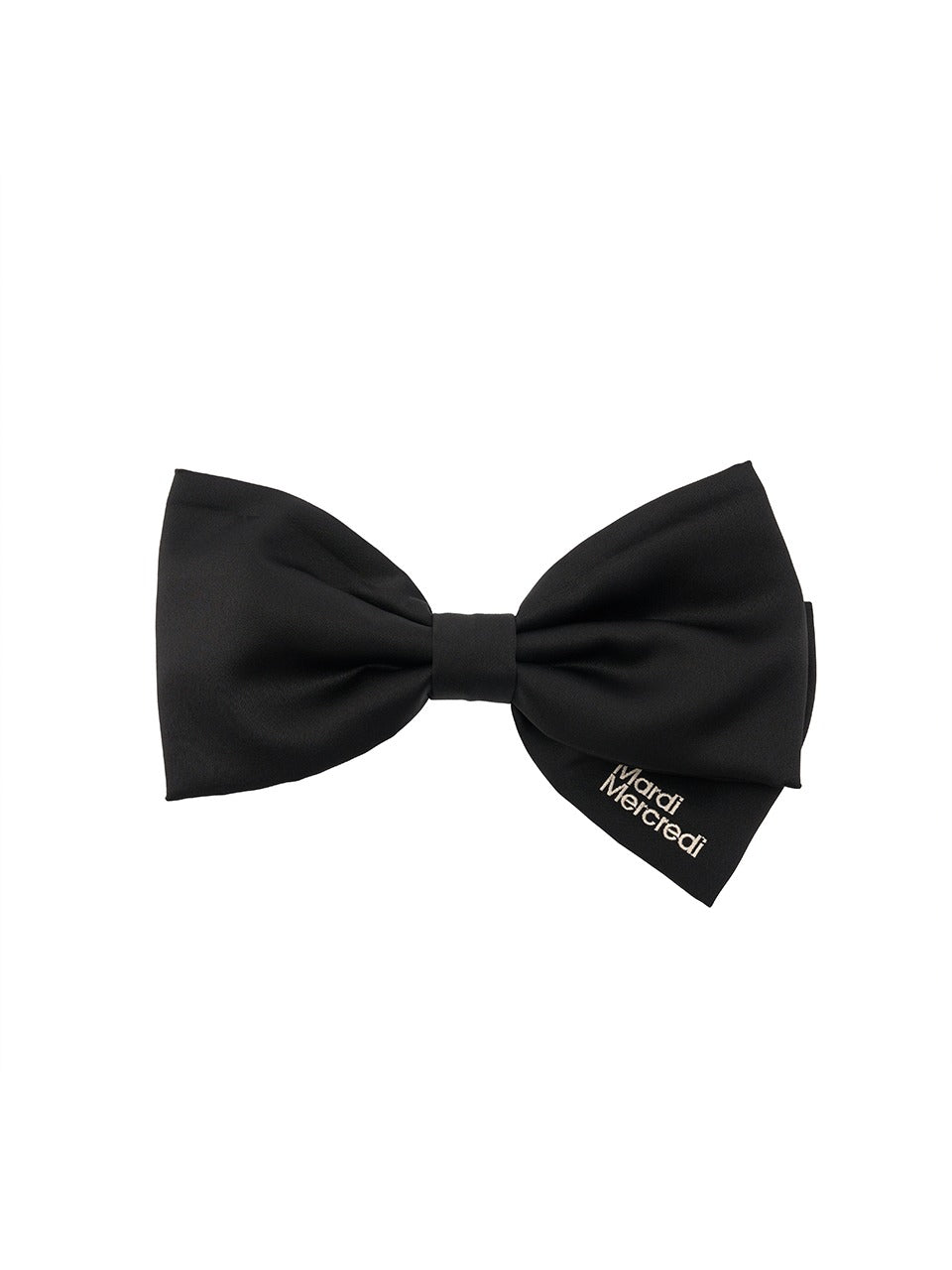 SILK BOW HAIR CLIP_BLACK