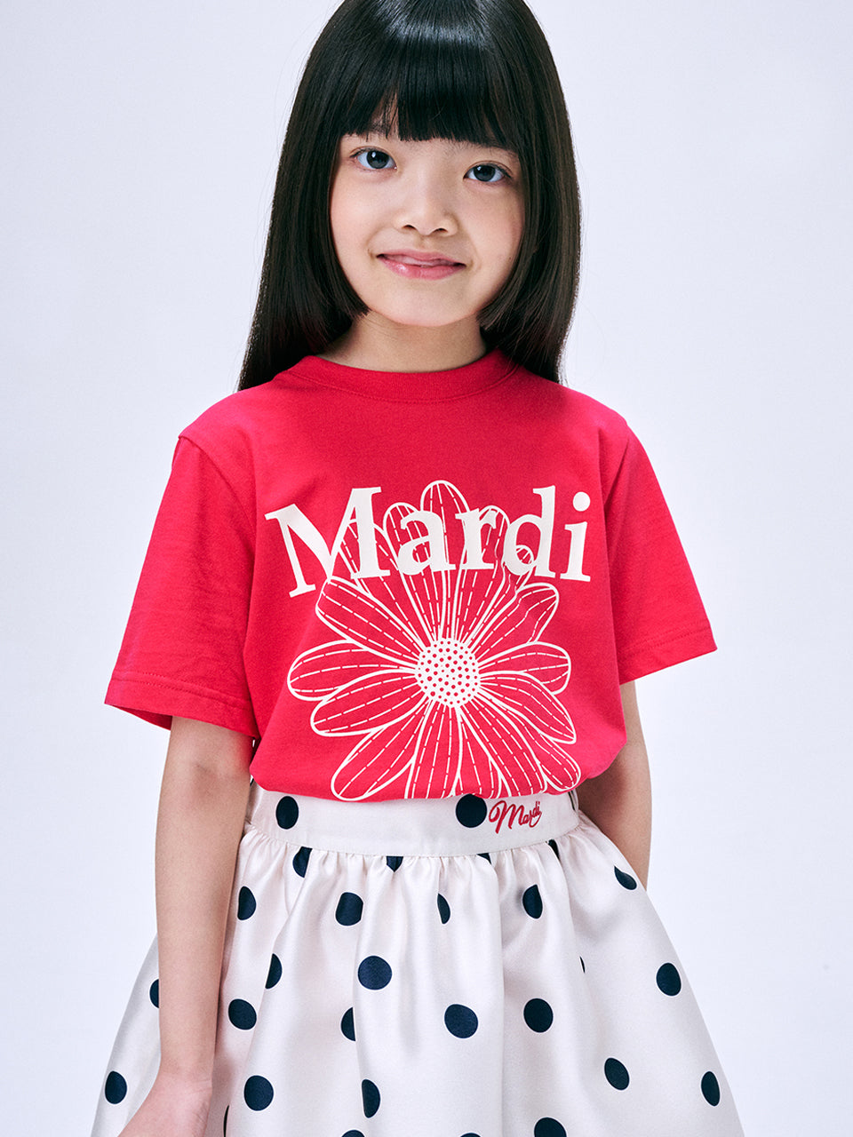 KIDS TSHIRT FLOWERMARDI_RED IVORY