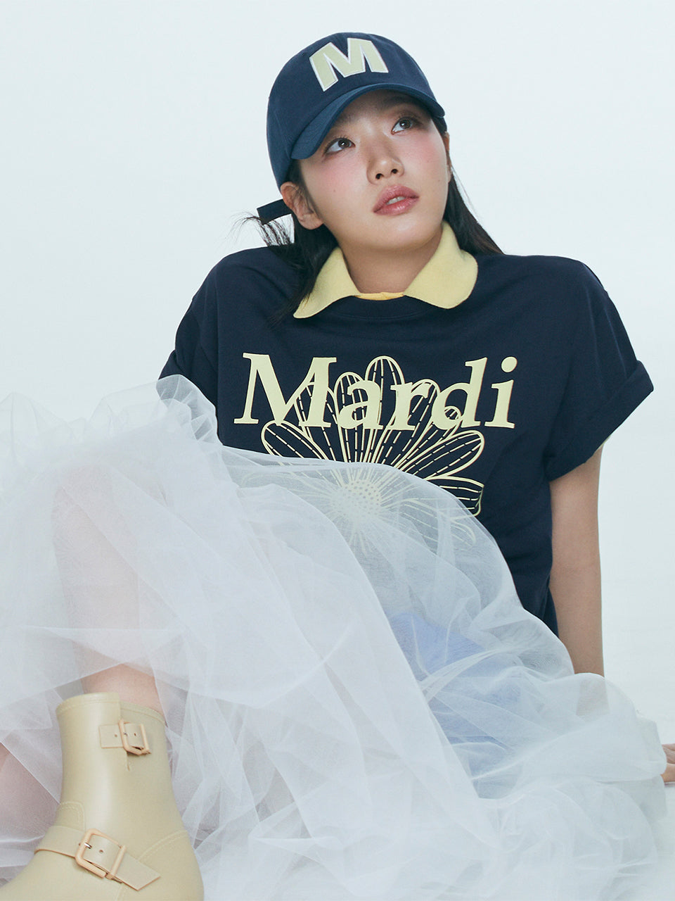 TSHIRT FLOWERMARDI_NAVY LEMON