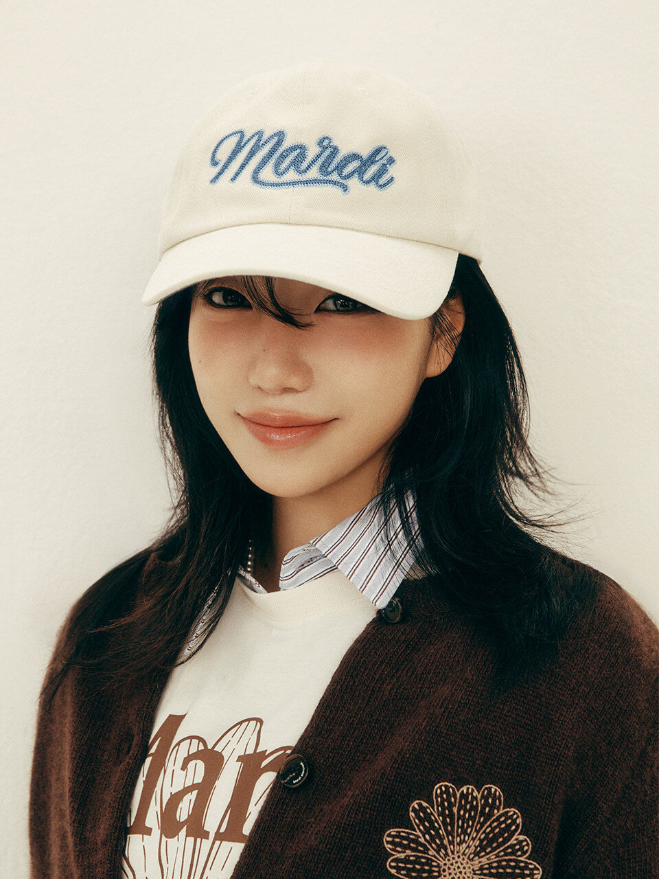 CAP MARDI CHAIN VINTAGE LOGO_LIGHTBEIGE