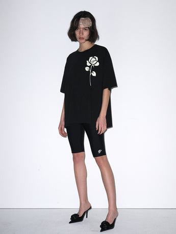 OVERSIZED TSHIRT UNE ROSE_BLACK IVORY
