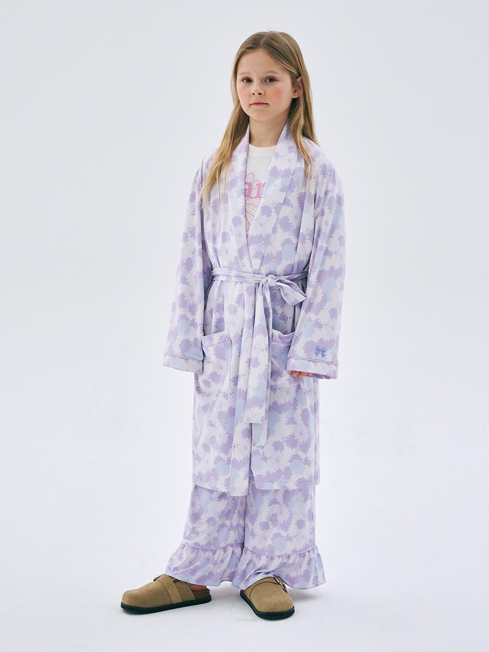 KIDS NIGHT ROBE FLOWER_PURPLE