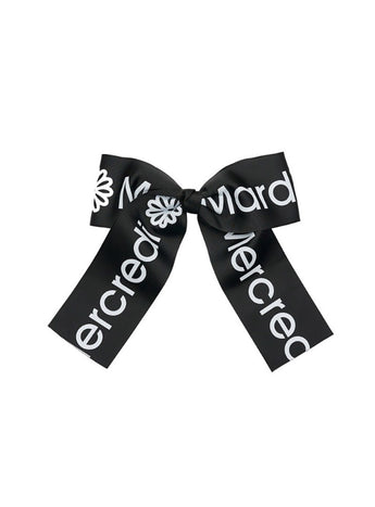 HAIR CLIP LOGO RIBBON_BLACK