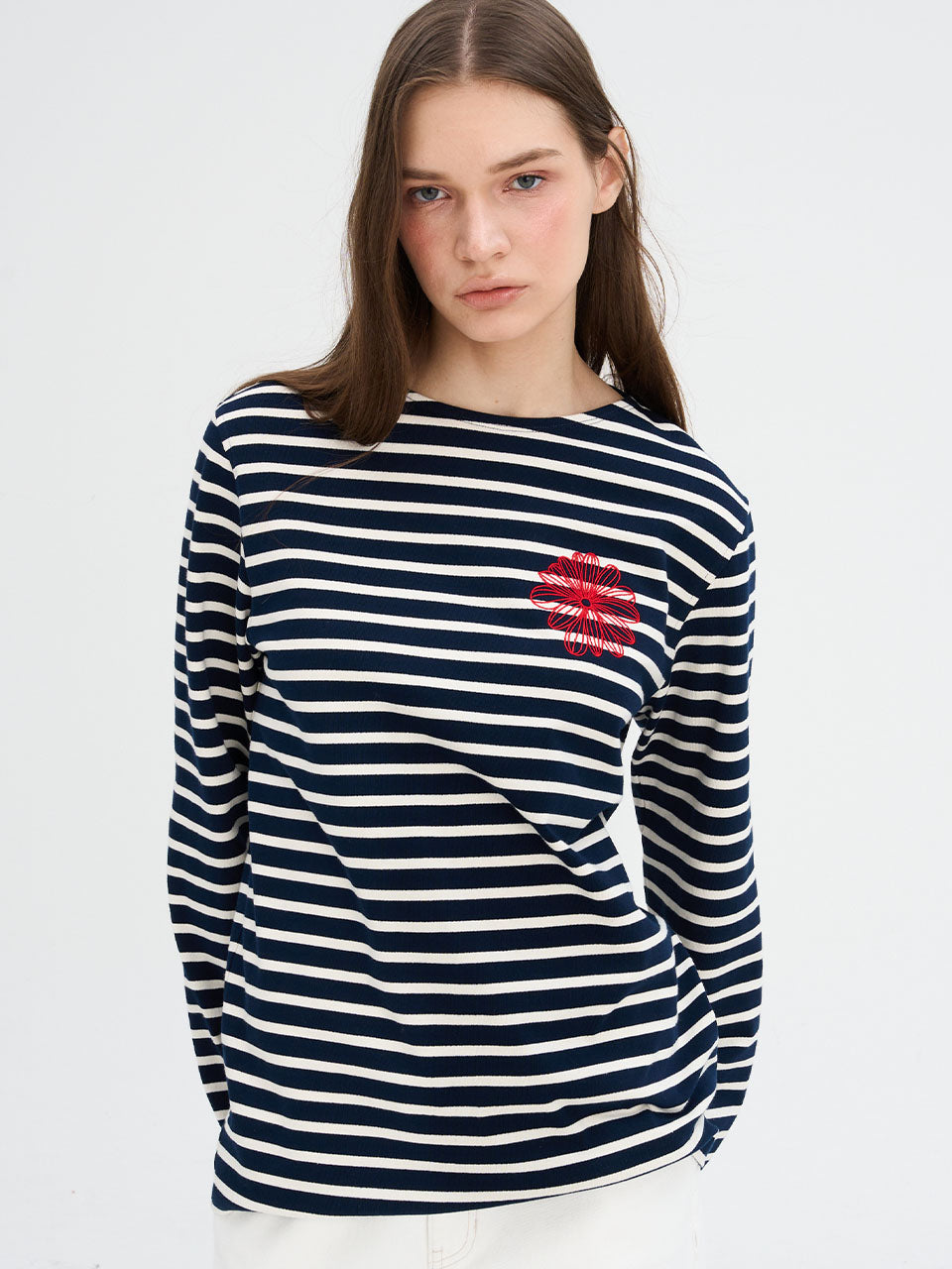 ★アンさん★新品未使用Mardi Mercredi SHIRT STRIPE TSHIRT LONG SLEEVE STRIPE LA FLEUR_NAVY RED – Mardi Mercredi日本