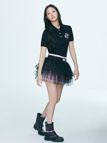 MINI SKIRT TULLE_BLACK