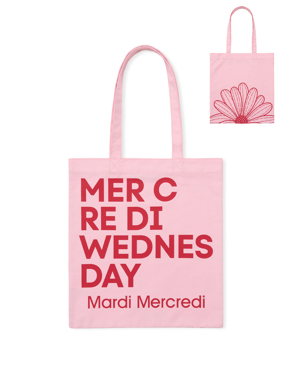 CANVAS BAG FLOWER DU MERCREDI_LIGHTPINK RED