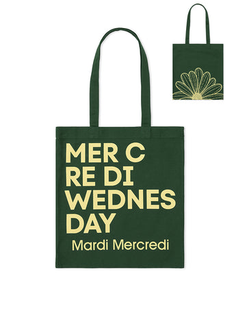 CANVAS BAG FLOWER DU MERCREDI_GREEN LEMON