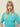 CASHMERE BLENDED TOP SHORT SLEEVE ESSENTIAL_TURQUOISE