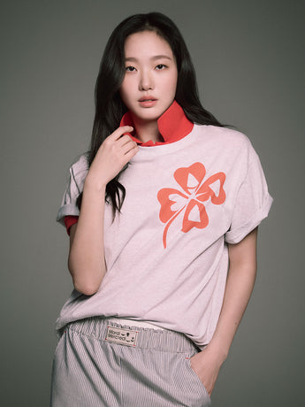 TSHIRT CLOVERMARDI_HEATHER RED