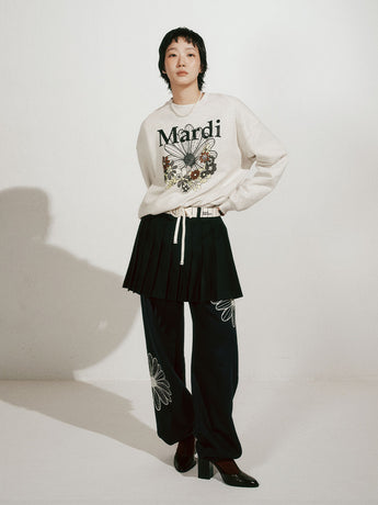 JOGGER PANTS FLOWER_NAVY IVORY