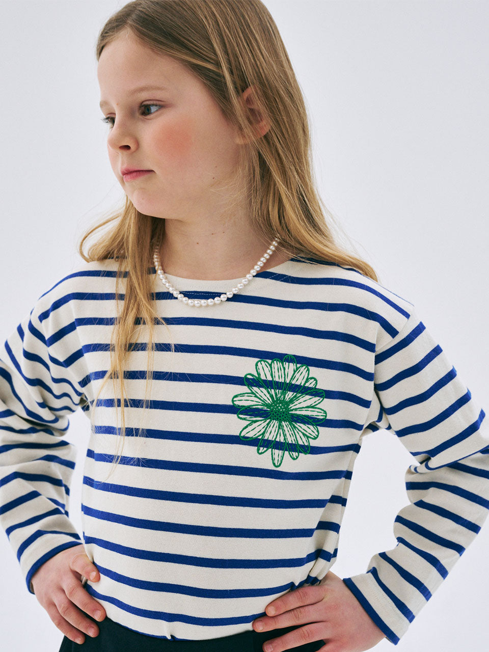 KIDS TSHIRT LONG SLEEVE STRIPE_BLUE GREEN