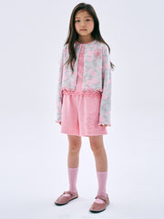 KIDS WAFFLE SHORTS_PINK INDIPINK