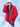 OVERSIZED FLEECE JACKET LA FLEUR_RED NAVY