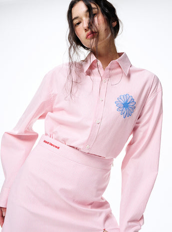 OXFORD SHIRT STRIPE_PINK BLUE