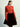 RACCOON BLENDED CARDIGAN ROUND NECK_RED ORANGE