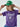 SLIM TSHIRT FLOWERMARDI CRACKED PIGMENT WASHING_PURPLE WHITE