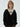 SWEATSHIRT V NECK LAYERED DETAIL_BLACK