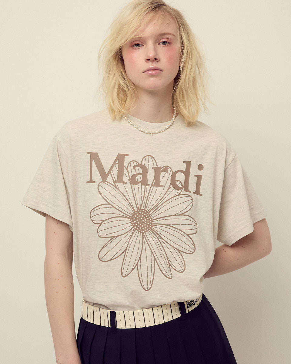 SWEATSHIRT FLOWERMARDI_OATMEAL TAUPE main image 1