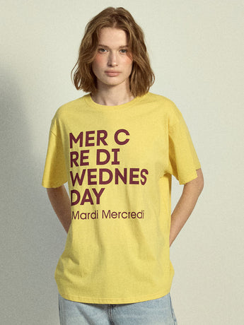 TSHIRT DU MERCREDI_YELLOW BURGUNDY